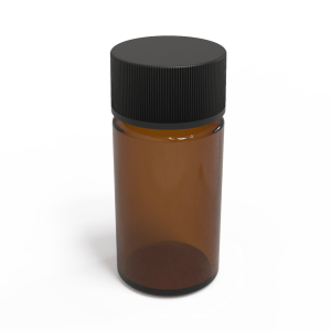 ChraPart # P4621-00386, alternative to part# 18-33- 1895, 20mL Screw-Thread Storage Vial kit – Amber [100 vials/box with cap/seal]