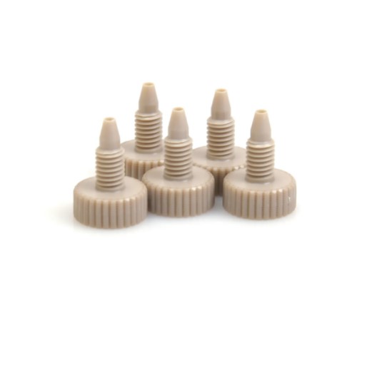 PEEK™ Male Nut, 5/pk, alternative to Shimadzu®, Part Number: 228-18565-84, Old # 228-18565-00