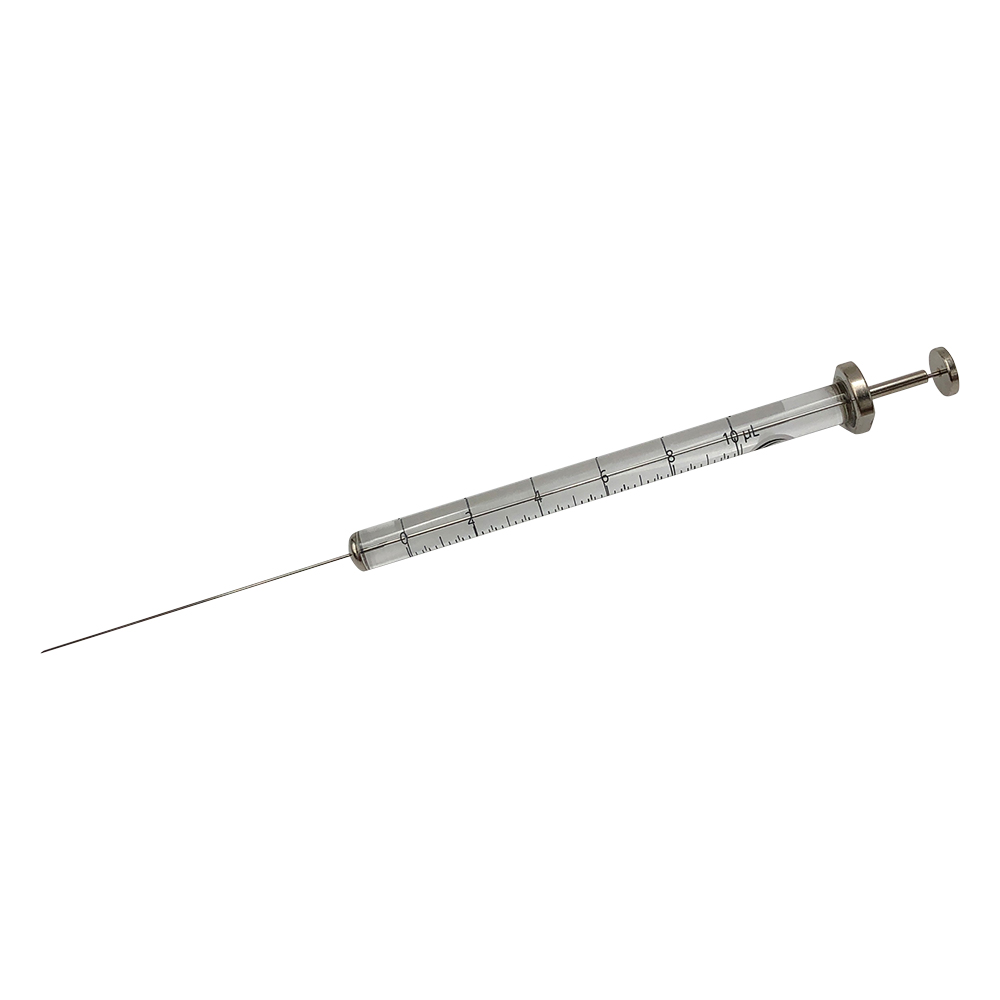 Syringe 10 µL fixed needle with 5 cm 0.47 mm OD bevel tipped needle, 1PK, Part Number: 002000