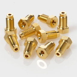[C2313-17570] 1/4&quot; Short Comp. Screw (Gold-Plated), 10/pk, alternative to Waters®, Part Number: 700002634