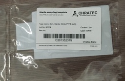 [C201352379] ChraSep C201352379, Sterile White PTFE sampling template with press 'hold' tab 4cm x 8cm, 10/pk